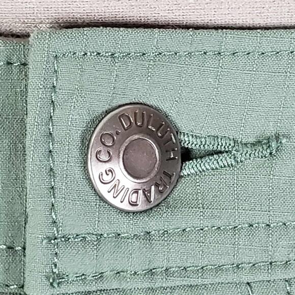 Duluth Trading Co Womens Cargo Pants Teal Green Size 12 Dry On The Fly Hiking - Picture 3 of 9